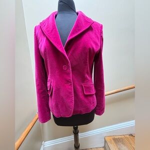 Ann Taylor Fuchsia Velvet Blazer
